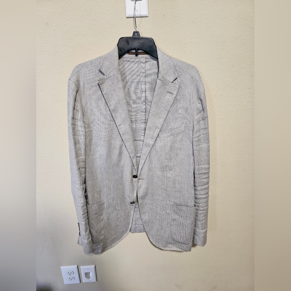Eleventy 54 Cotton & Linen Grey Blazer